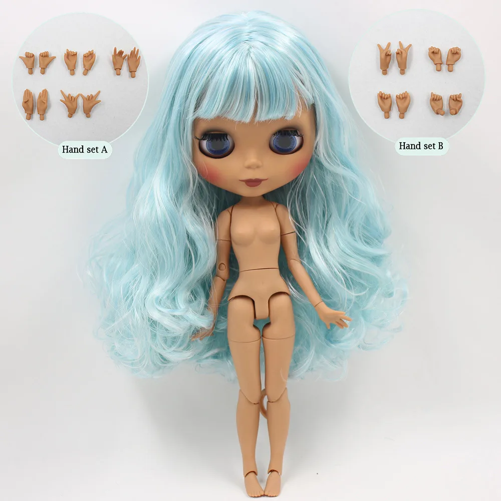 ICY Nude Blyth кукла No. BL950/8800 черный микс серебряные волосы тело черная кожа матовое лицо 1/6 BJD - Цвет: like the picture