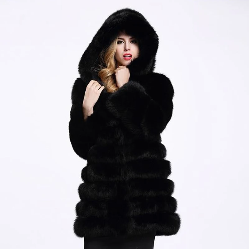 Manteau Hiver Casual white Poids 8 Camel Fausse Kg Deluxe À Fourrure En Peluche rice black Manches deep Renard Long White 1 4xl De La Gray Chaud Capuchon Plus Thicking Color Hair Longues Taille fox xXIw1Xzf