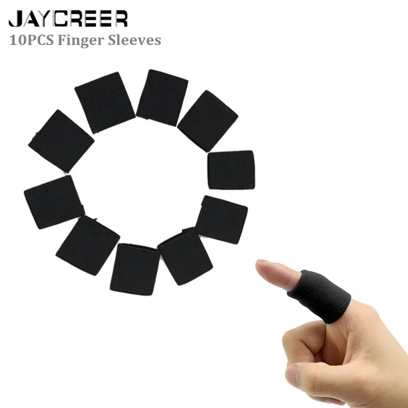 

JayCreer 10PCS Finger Sleeves Sport Elastic Arthritis Trigger Braces Knuckle Compression Protector Prevent Calluses