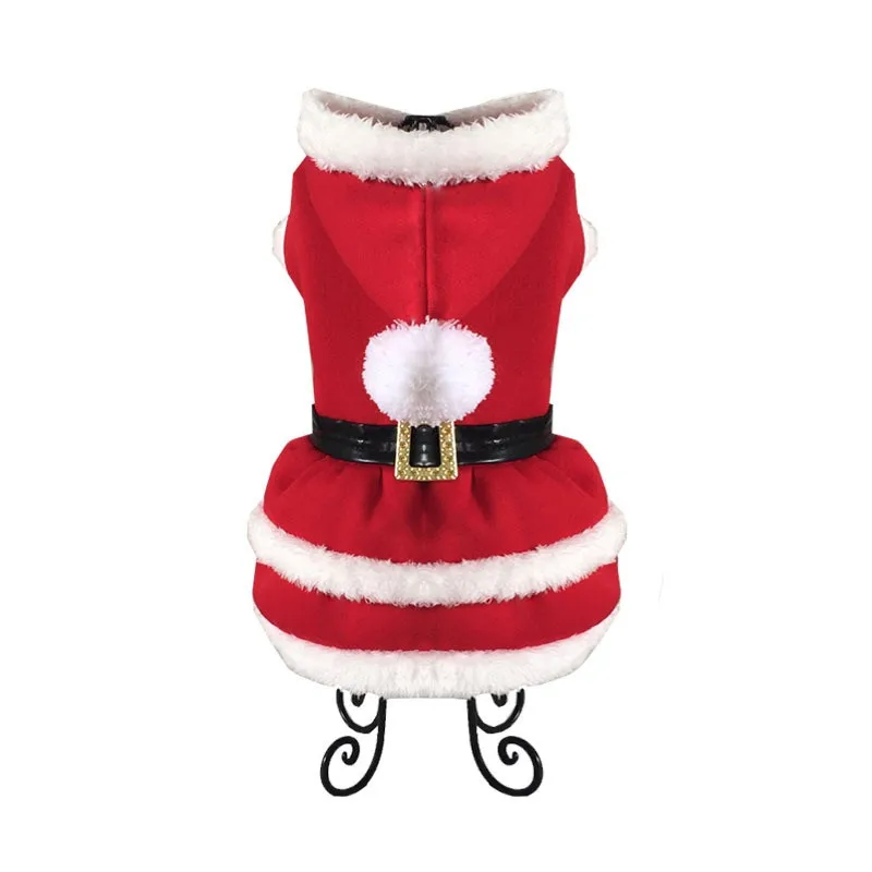 Горячие Рождественские распродажи собачий костюм домашних животных рождественское платье кошка собака Санта-Клаус Костюм зима Рождество Pet Пальто