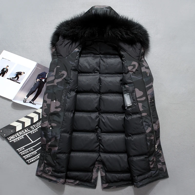 

2018 Men Down Coat Winter fashion Down Jacket high quality Parka men's Thicken white duck down Jackets mens size L to 4XL -30C