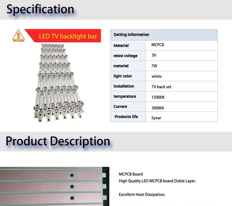 Xinlumen tv lihght55-дюймовый samsung 5" 13 полоса 7 светодиодов реклама Сращивание экран ремонт аксессуары ТВ подсветка полосы объектива