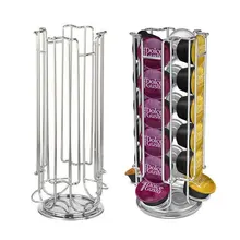Convenient Rotatable Espresso Coffee Capsules Rack Holders Pod Barware