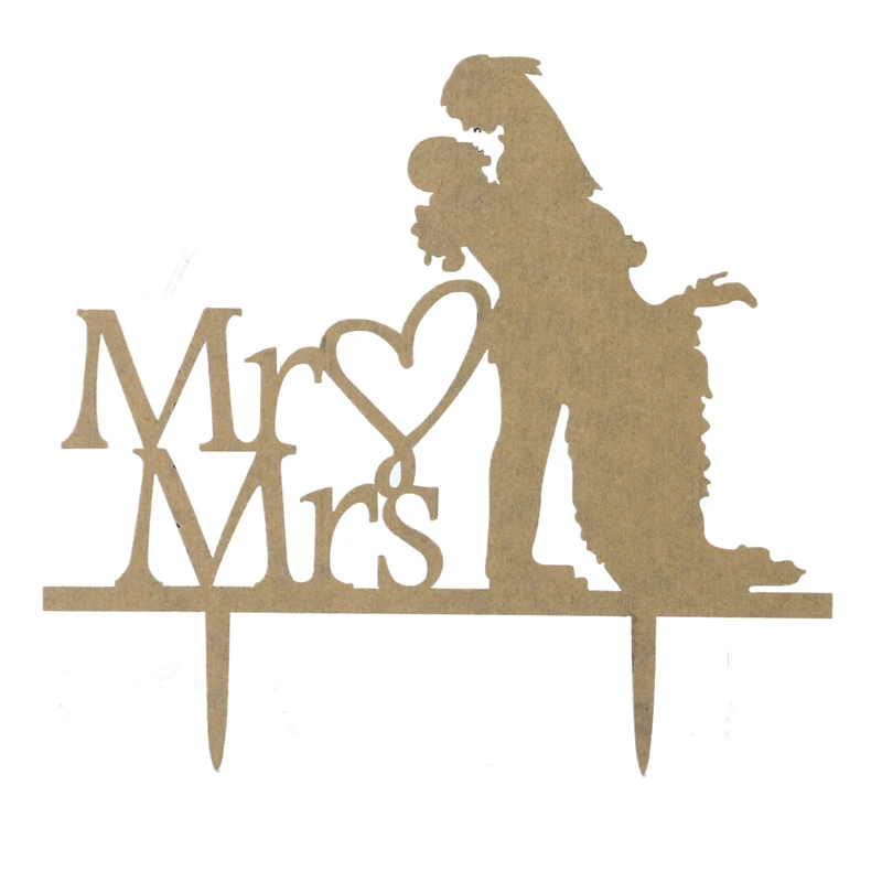 1 ПК акрил ослепительно Mr Mrs невеста жених торт Топпер Вставить карты свадебные украшения - Цвет: NO.12