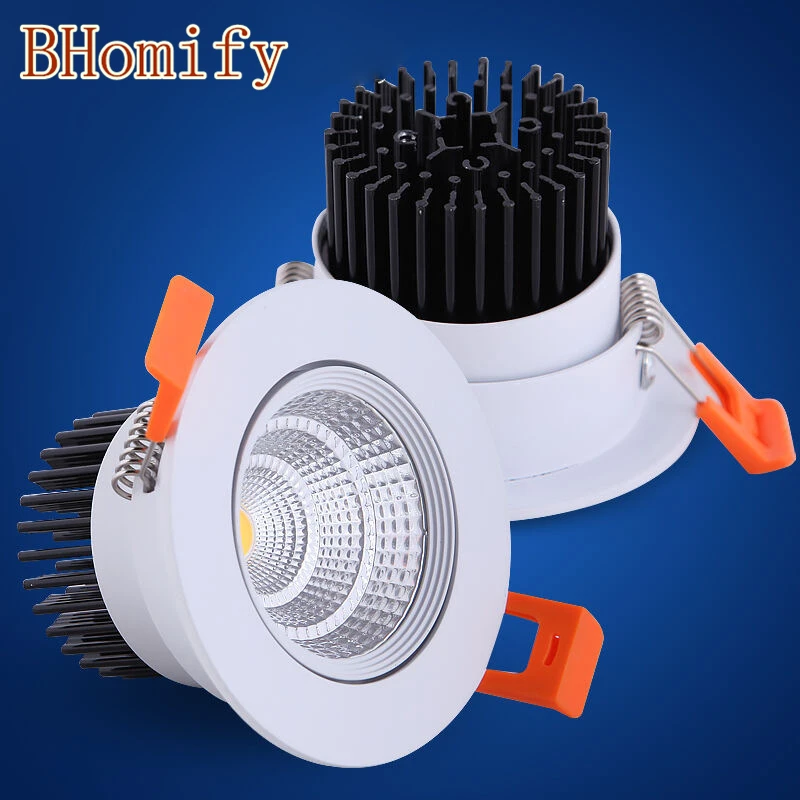 

1PCS LED COB Downlight Recessed Ceiling 5W 7W 10W 15W 20W 25W Dimmable led ceiling Lamp Cellular reflector LED Spot lights
