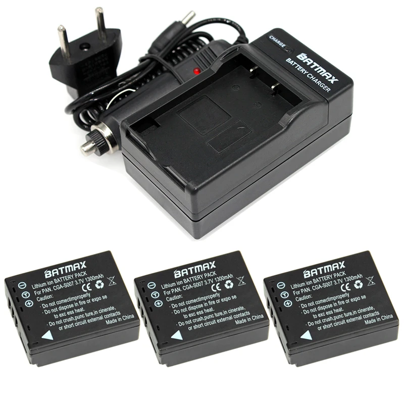 DMC-TZ15 DMC-TZ2 DMC-TZ11 Cam. Batería CGA-S007A Cargador para DMC-TZ1