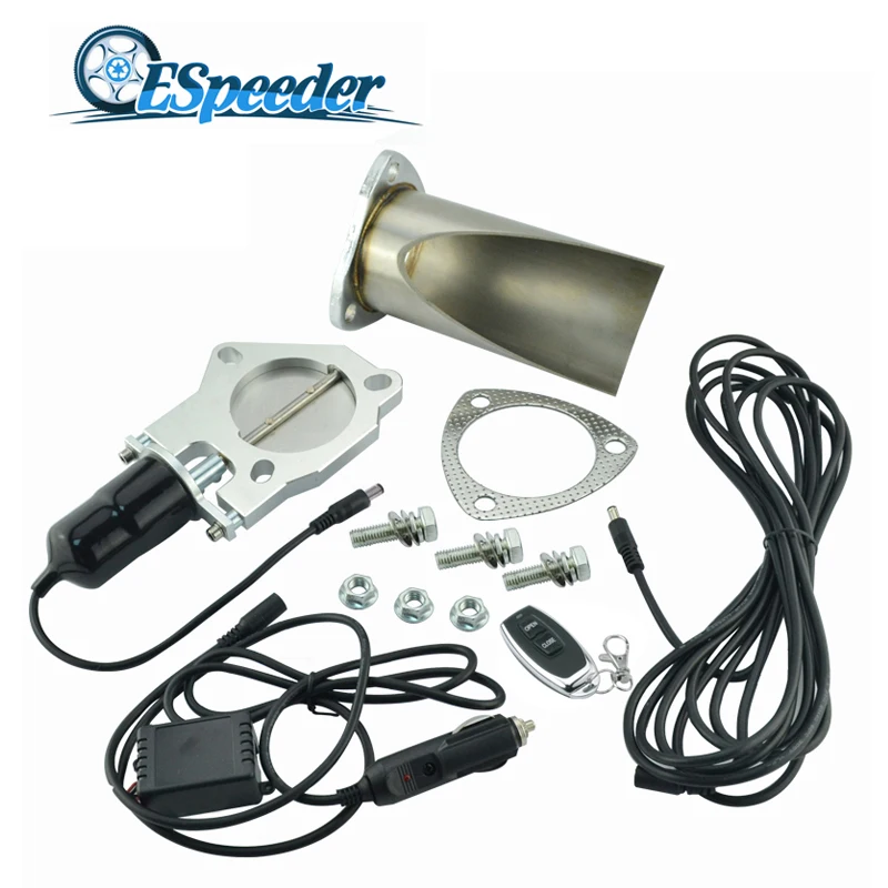 ESPEEDER 2 Inch Electric Stainless Steel Headers Exhaust Cutout With