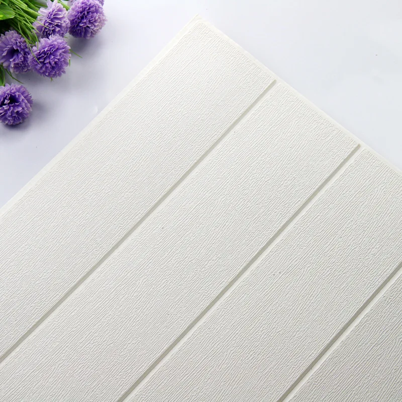 

3D Wood grain paper PE Foam Decorative Self Adhesive Wallpaper DIY Brick Living Room Kids Safety Bedroom Home Decor 70*35