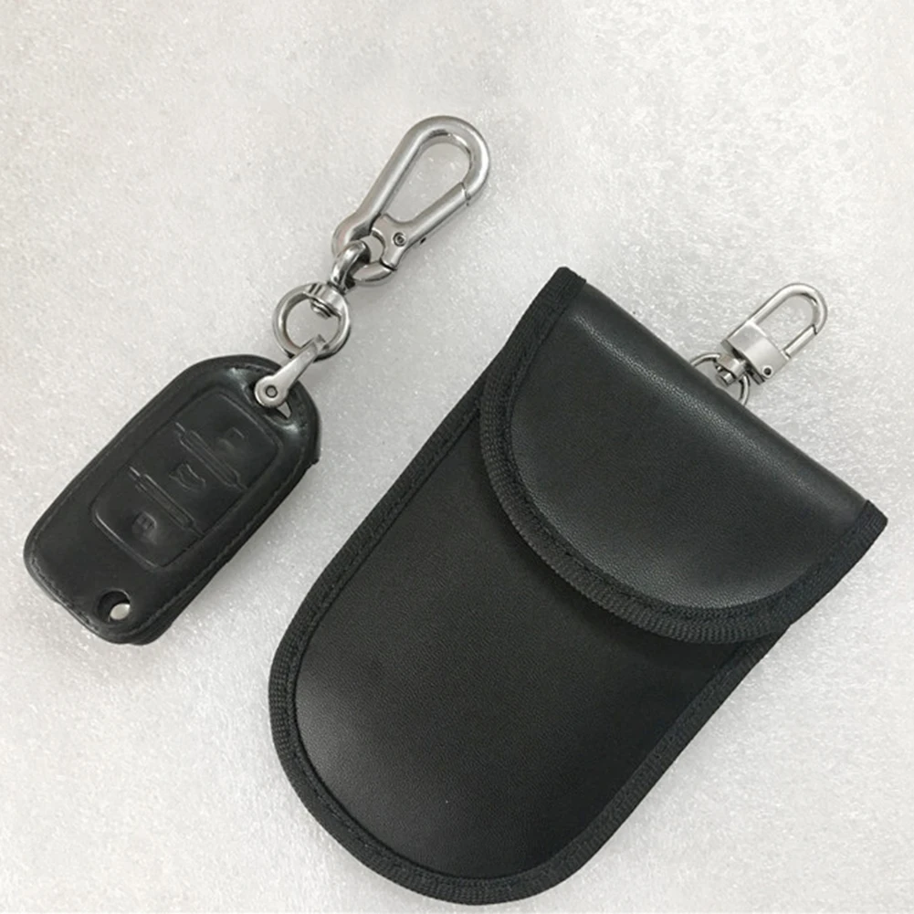 Двойной слой RFID защитный ключ для телефона кожаный чехол для автомобильных ключей кошелек мужской женский ключ органайзер ключница Брелок чехол Новинка