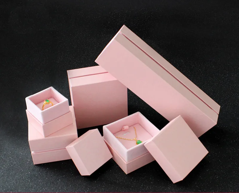 Высококачественная коробка для ювелирных изделий, квадратная коробка для украшений, органайзер для помолвки, 20 шт./партия, розовое кольцо, упаковочные коробки для серег, Подарочная коробка для ювелирных изделий