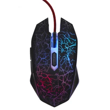 2400 Точек на дюйм эргономичный Мышь геймер Проводная RGB 6-кнопочная игровая Мышь USB компьютера Мышь для портативных ПК(черный