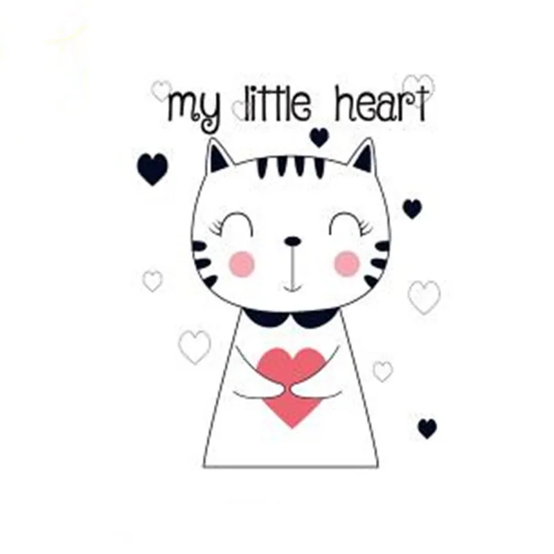 

ShinEquin Biker Patch deal with it Clothes Heat Transfer Printing my little heart Iron on patches for clothing kids 3D Stickers