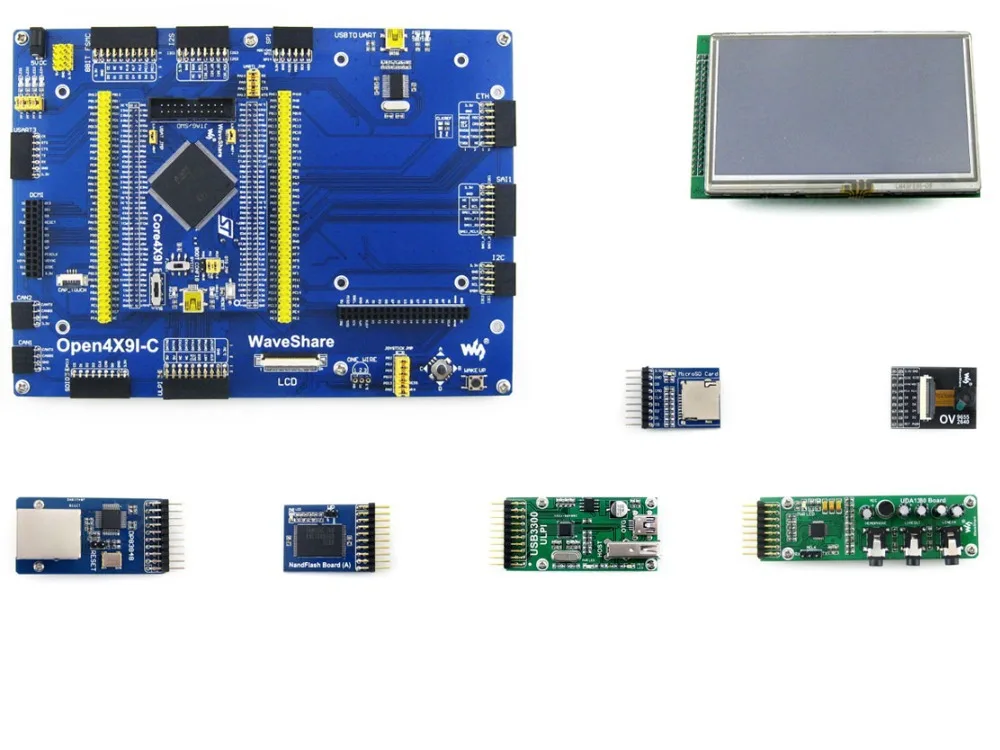 

Parts STM32 Development Board STM32F429IGT6 STM32F429 ARM Cortex M4 STM32 Board+ 7 Module Kits = Open429I-C Pack A