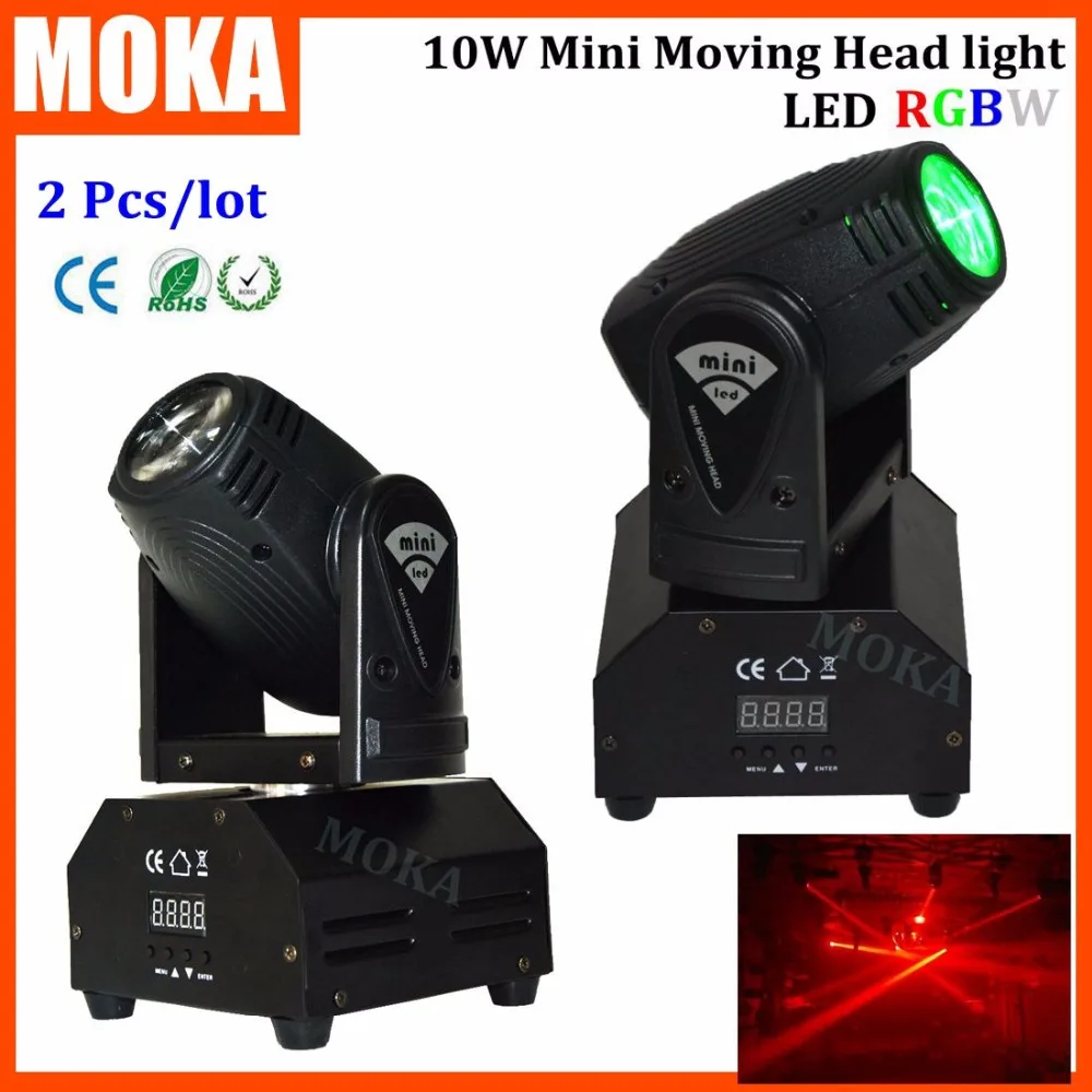 

2PCS/LOT DMX Channel 11CH Or 13CH Small 10W Led Stage Lighting 10 Beam Degree AC90-240V 50-60hz Moving Head Lighs