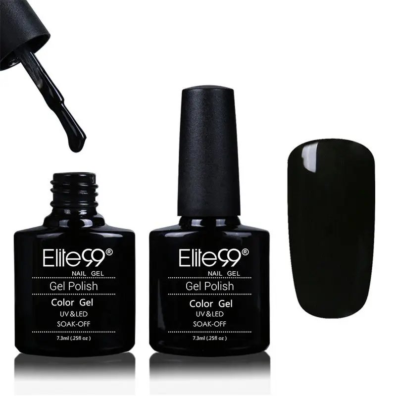 Elite99, 7,3 мл, черная основа, Базовое покрытие, УФ-Гель-лак, замачиваемый, долговечный гель для ногтей, для салона красоты, нужен УФ-светодиодный, 1 шт