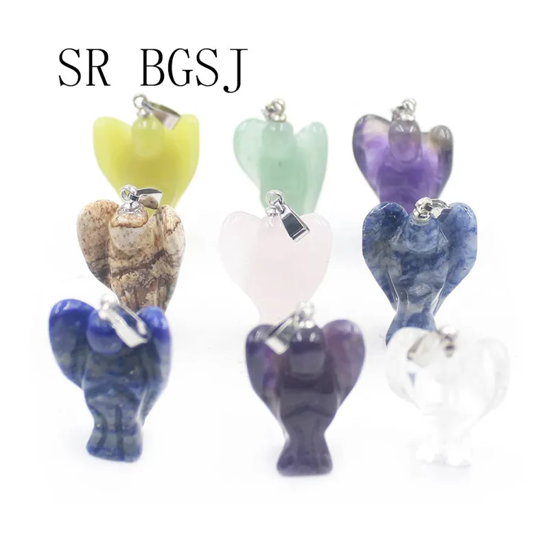 

Free Ship 1PC Select by Gems Natural Carved Angle Shape Beads Gems Loose Beads For DIY Pendant Earrings