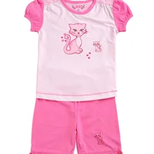 LeJin/комплект одежды для маленьких девочек; рубашка с коротким рукавом для маленьких девочек; шорты; летняя повседневная одежда для младенцев из хлопка