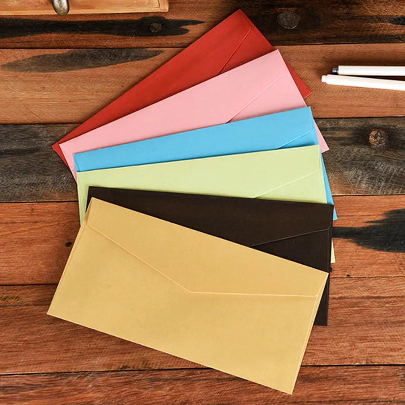 

10pcs 22*11cm Pearl Paper Envelopes Creative Luster Enamel Envelope Set Kawaiifor Invitation Envelope Gift Envelopes