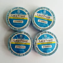 1 рулон/упаковка 0,8 см* 3 ярдов синий цвет кружева спереди Двухсторонняя клейкая водонепроницаемая супер лента для волос