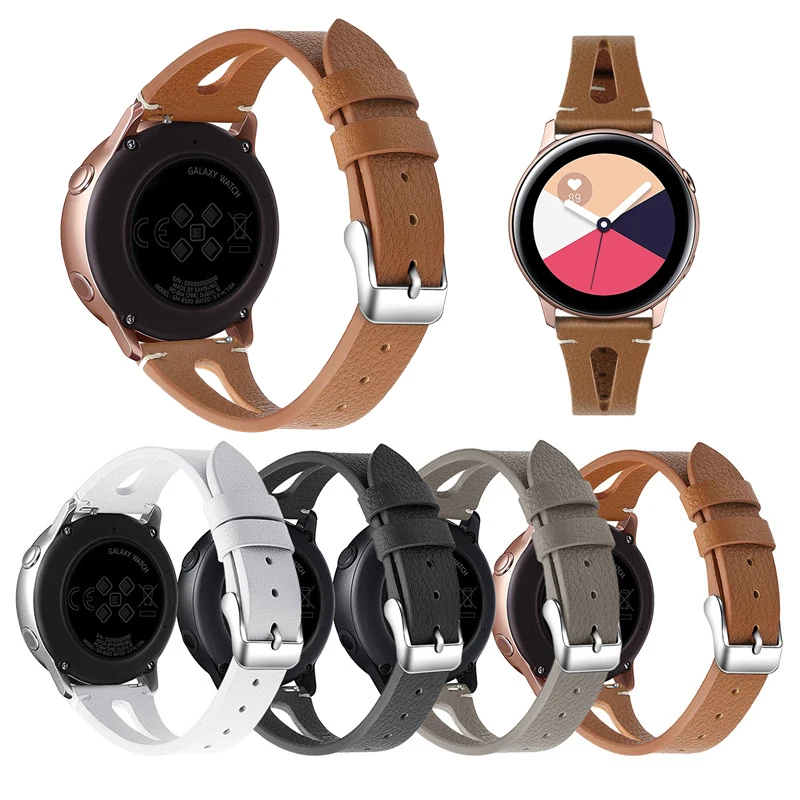 

Bracelet for Samsung Galaxy Watch Active Leather Bands for Samsung Galaxy Watch Active Strap Leather 20mm Watch Band