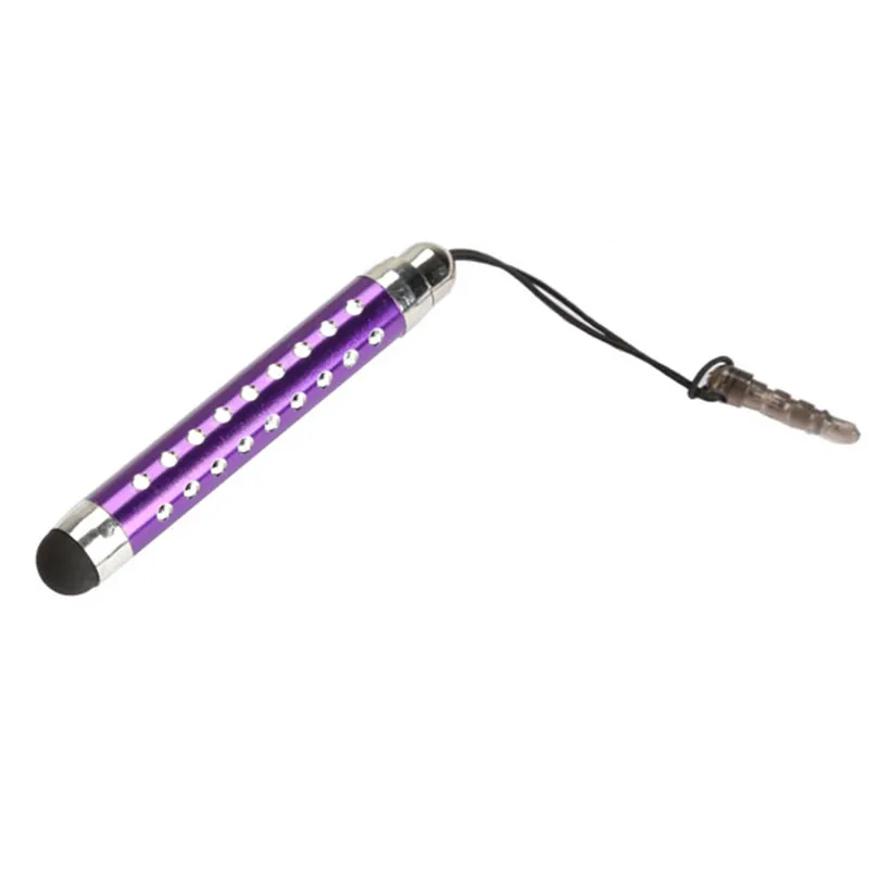 Capacitive Touch Screen Stylus Pen Retractable Three-tier With Rhinestone for Smart Cell Phone Tablet PC Accessories 1Pc