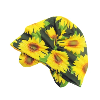 

Baby Floral Bowknot Nursery Beanie Cap Infant Turban Head Wraps Headwear Newborn Hospital Hat