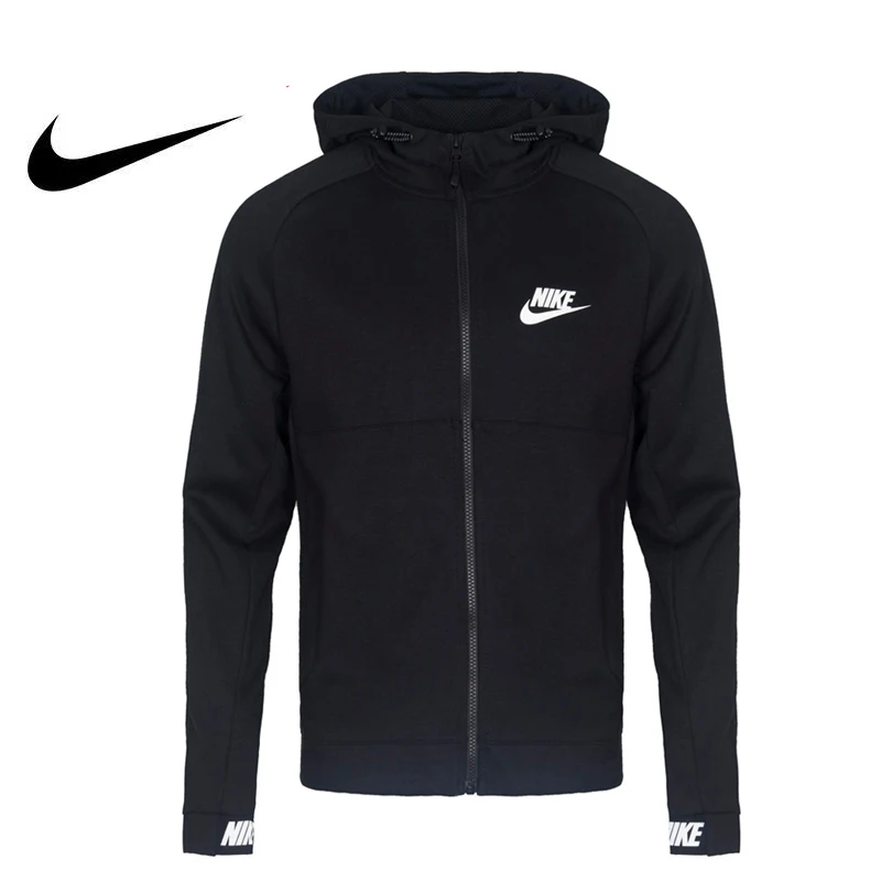 

Original Official NIKE NSW AV15 HOODIE FZ FLC Men's Jacket Hooded Sportswear Cotton Polyester Windproof Fits true to size 861743