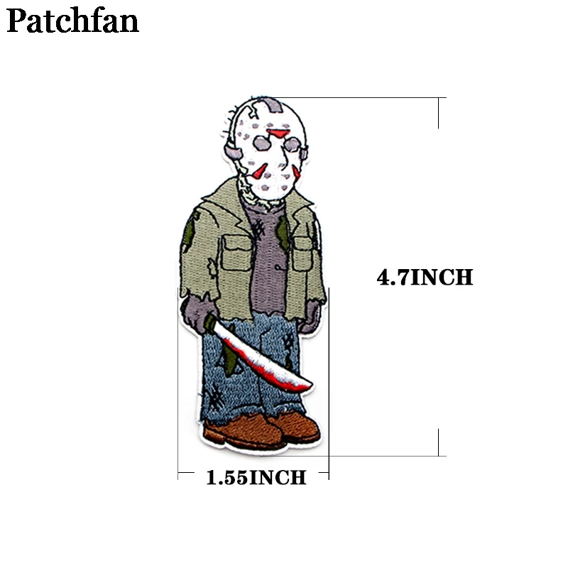 Patchfan Friday the 13th DIY Вышитые нашивки пришить УТЮГ НА одежду рюкзак шляпа украшения дома наклейки значки A2091