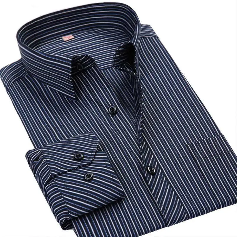 Chemise Homme 2016 Mew Quality Male Shirt Fashion Brand Striped Shirt Long Sleeved Casual Shirt Large Size XXS- 4XL, 5XL ,6XL
