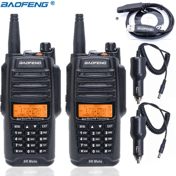 2 шт. Baofeng UV-9R mate 4500 мАч 10 Вт обновленная UV-9R плюс IP67 водонепроницаемая рация CB Ham радиостанция 10 км дальность действия - Цвет: add as photo show 2