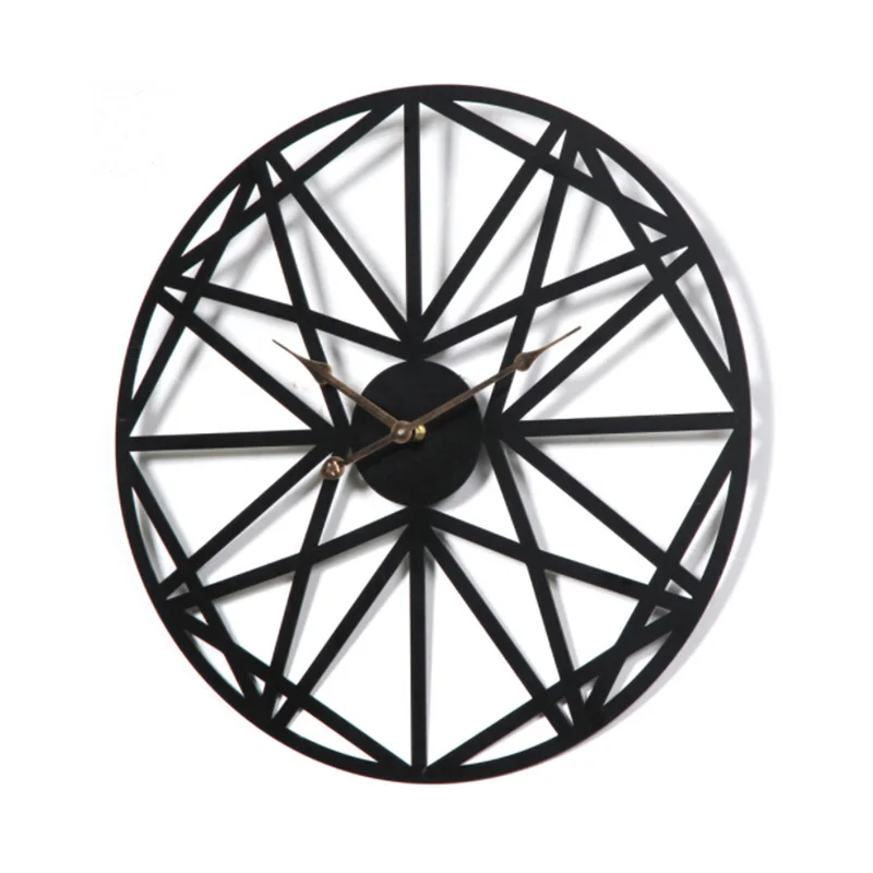 Креативные ретро круглые Настенные часы Бытовая пятиконечная звезда узор Железный Настенные часы римские цифры распродажа 2019 Новый