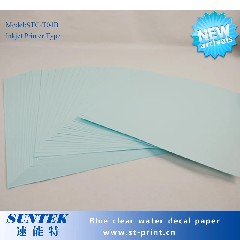 a4 size 10 sheets blue backing transparent film white ink inkjet clear sheets for printing