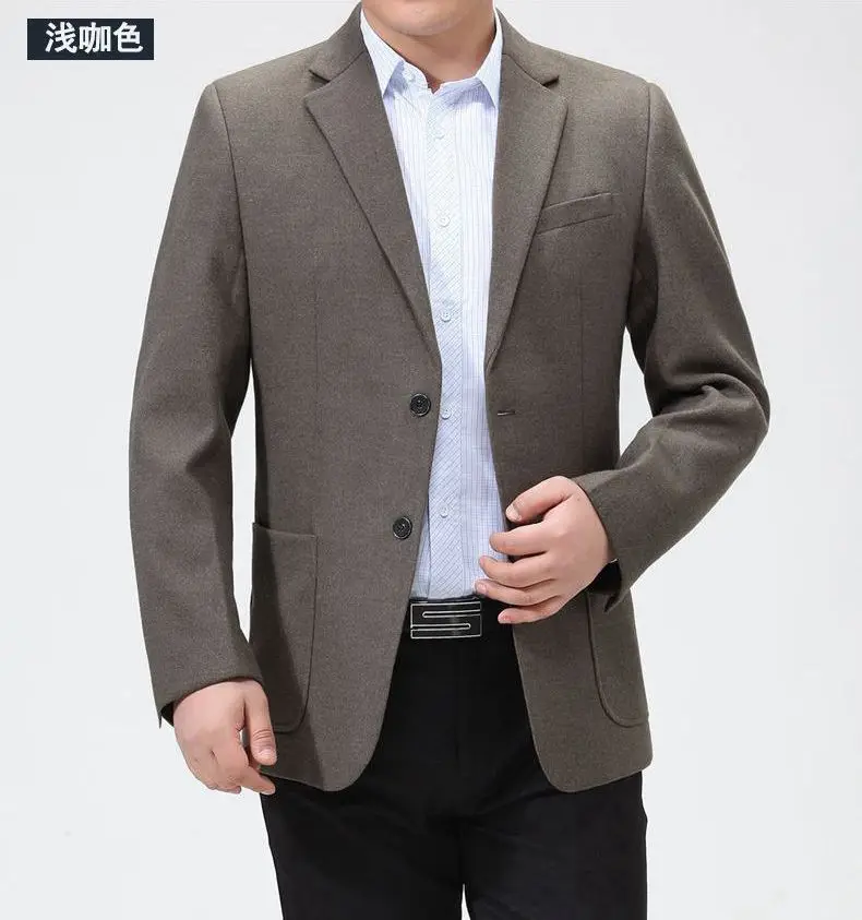 WAEOLSA Mens Blazers Plain Color Suit Coat Slim Fit Outfits Red Gray Camel Blazer Hombre Tailored Suit Jacket For Man Costume 2019 (8)