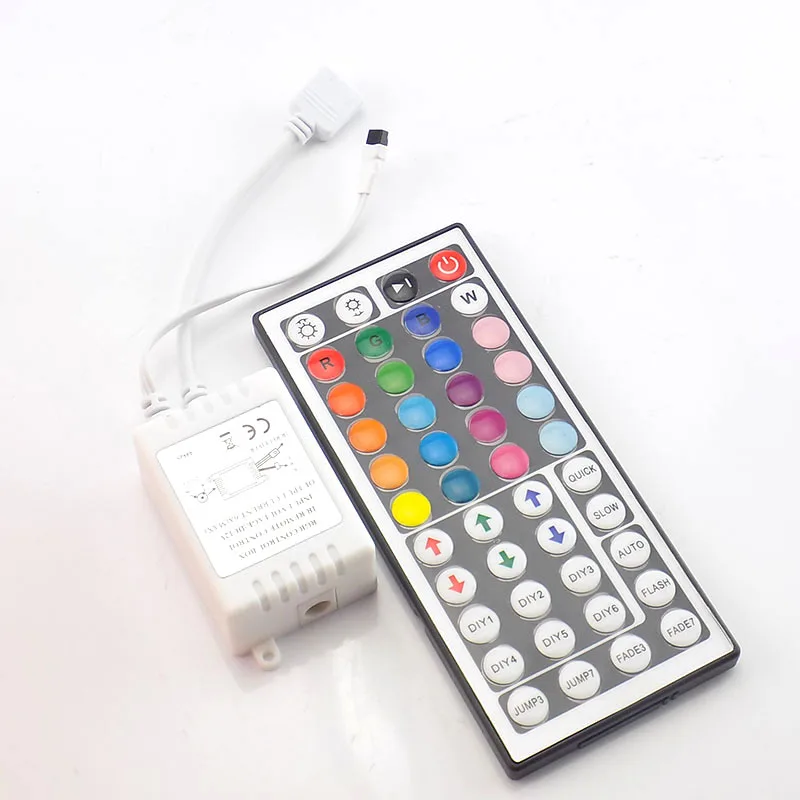 

DC 12V RGB Led Strip 44 Keys IR Remote Controller for SMD 3528/5050/5730/5630/3014 RGB LED Strip lights Mini DC12V no battery