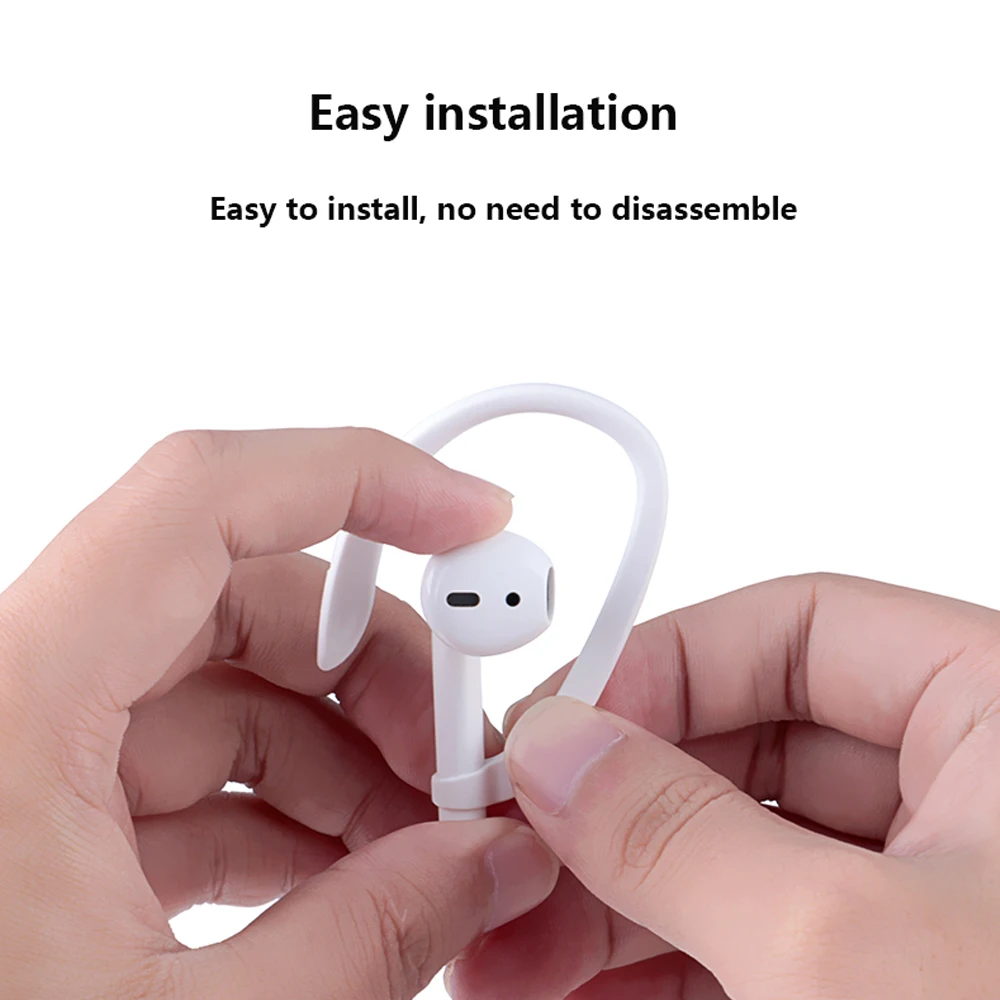1 Pair Protective Earhooks Holder Secure Fit Hooks For Airpods Apple Wireless Earphones Accessories Silicone Sports Anti-lost 1 Pair Protective Earhooks Holder Secure Fit Hooks For Airpods Apple Wireless Earphones Accessories Silicone Sports Anti-lost