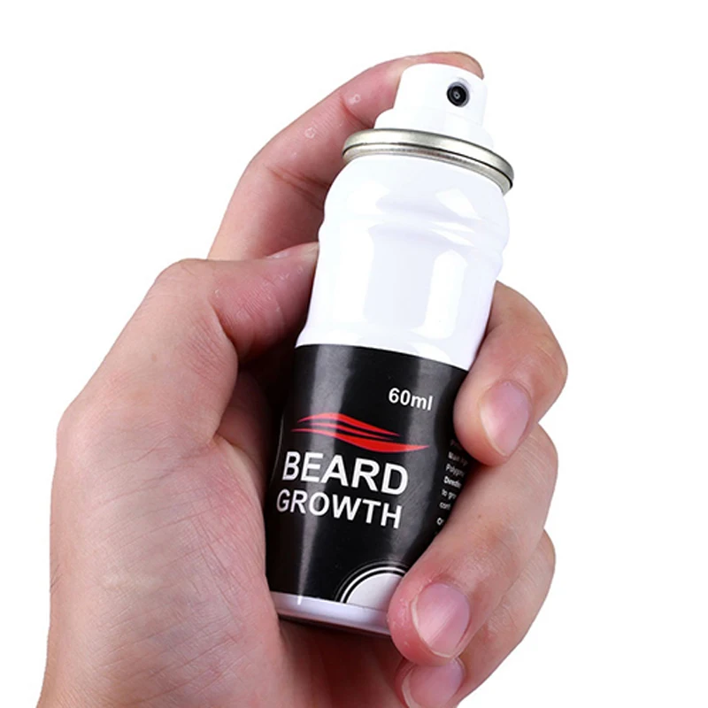 60ML Beard Growth Spray Beard Grow Natural Growth Oil Facial Hair Grower Hair Unique Products Vitamins