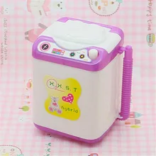 Кукольный дом аксессуары мини стиральная машина игрушка для ребенка случайный цвет