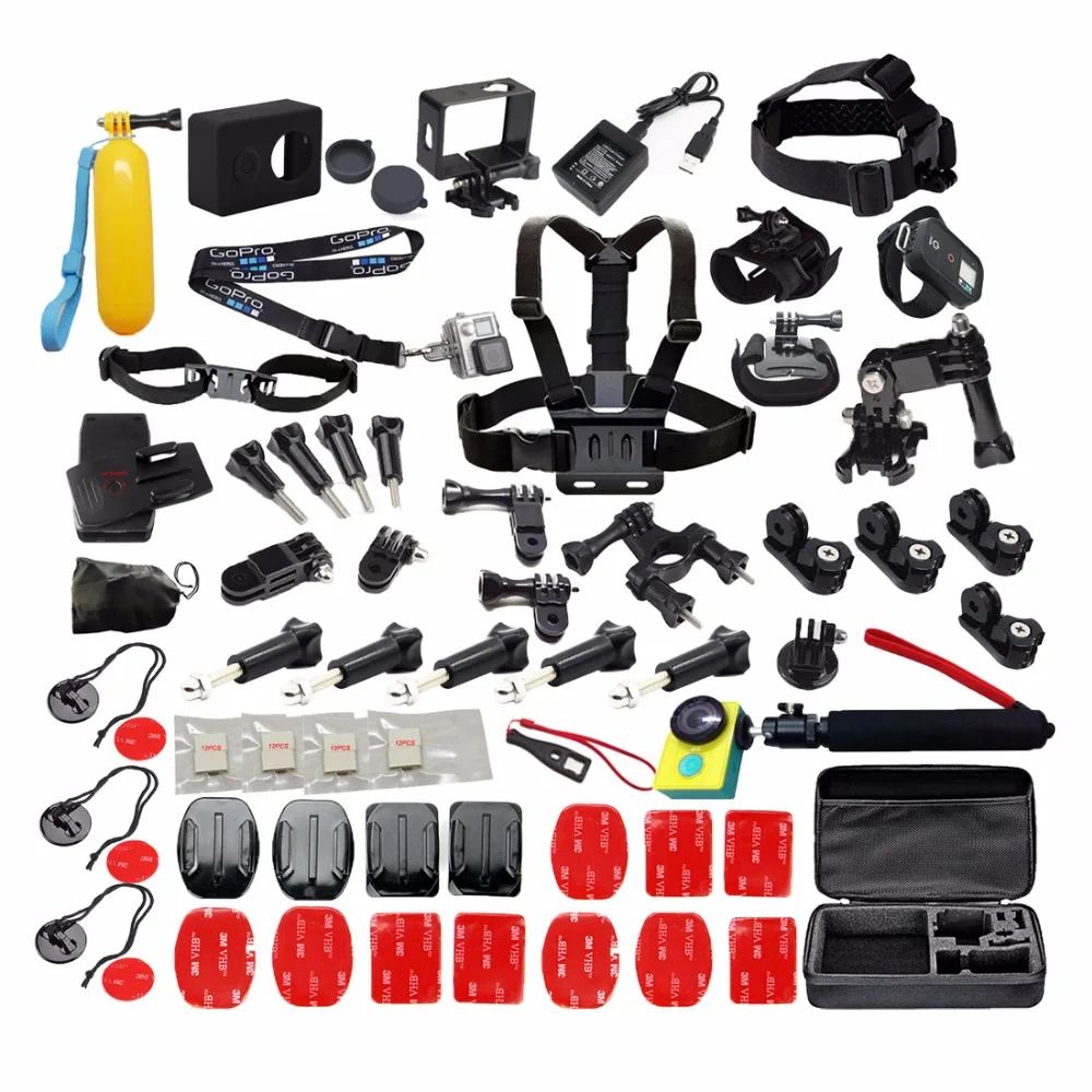 

Gopro Accessories Set Kit Rope mount wrist Strap Case Cover for Gopro Session Go pro 5 4 SJ4000 Xiaomi Yi h9 Sony Action camera