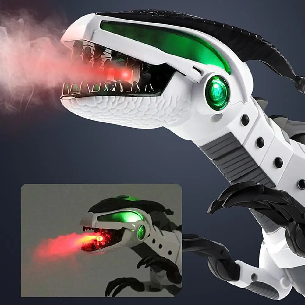Электрический динозавр игрушки для детей белый спрей динозавр механический динозавр с светильник звук Развивающие игрушки для мальчиков