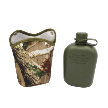 

1 Liter Outdoor Sports Camouflage Cloth Set American-Style Kettle Portable Mini Large Capacity Water Bottle Camping Hiking Poc