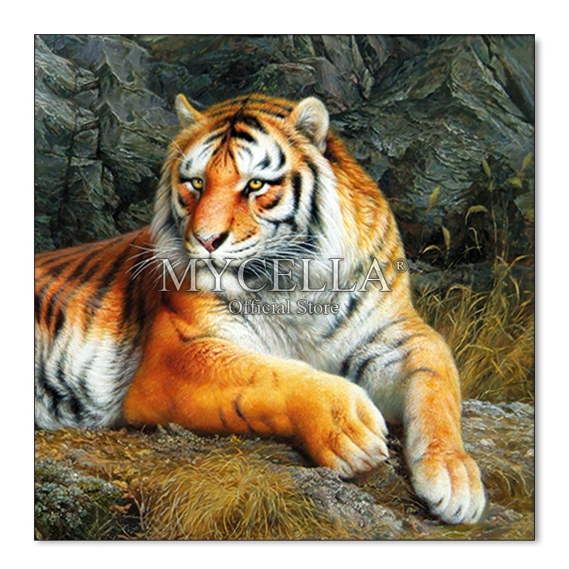 

Full Diamond Embroidery 5D DIY Diamond Painting Tiger King animal Diamond Painting Cross Stitch Rhinestone Home Decoration