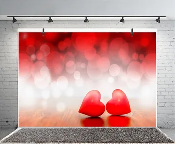 

Laeacco Love Heart Decoration Light Bokeh Valentine's Day Party Photography Background Customized Backdrops For Photo Studio