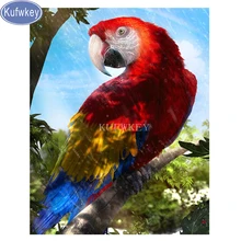 Kufwkey полная квадратная Алмазная вышивка австралийская картина с попугаем стразами, алмазная живопись на заказ, вышивка крестиком, мозаичная головоломка