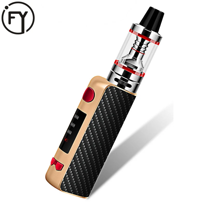 Мини 80 Вт Vape электронные сигареты лучший стартовый набор Mech Box Mod Kit испаритель кальян ручка вейпер E дым вейпинг сплав оболочка безопасный - Цвет: Gold