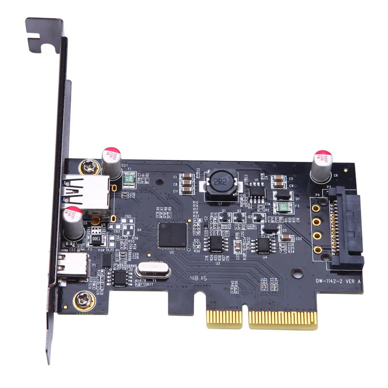 Настольный адаптер PCI e 4x с 10 портами USB 3 1 Type C + для быстрой смены карты PCIe на