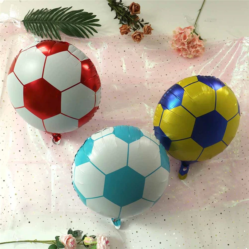 1Pc 18 Inch Colorful Football Aluminum Balloon Round Ball Children`S Toys Party Decoration Wholesale