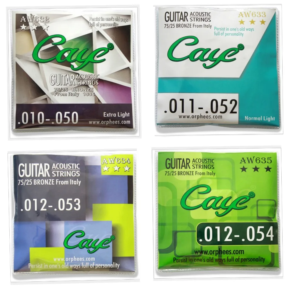 

Orphee CAYE Series AW632/633/634/635 Stainless Steel Phosphor Bronze Acoustic Guitar Strings 6strings/set Extra Light