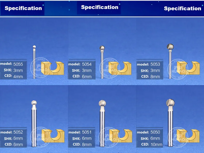 1 шт. 6 мм SHK изготовление прессформы ЧПУ Биты для резьбы по дереву корень CNC деревообрабатывающий круглый 3 гравировальный нож