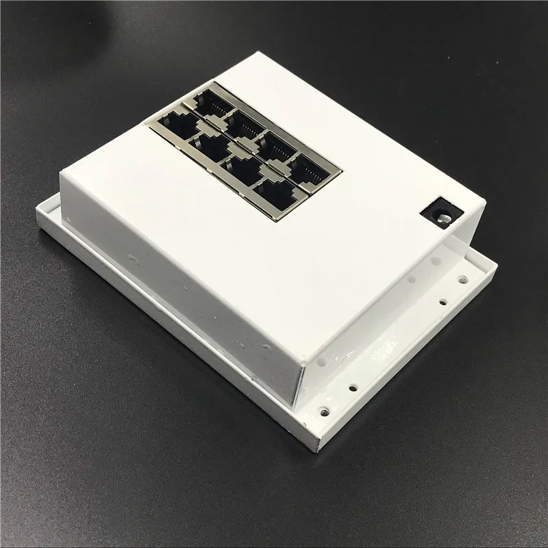 OEM PBC 8 портов гигабитный Ethernet коммутатор met pin way header 10/100/1000 m hub 8way power Pcb board schroef