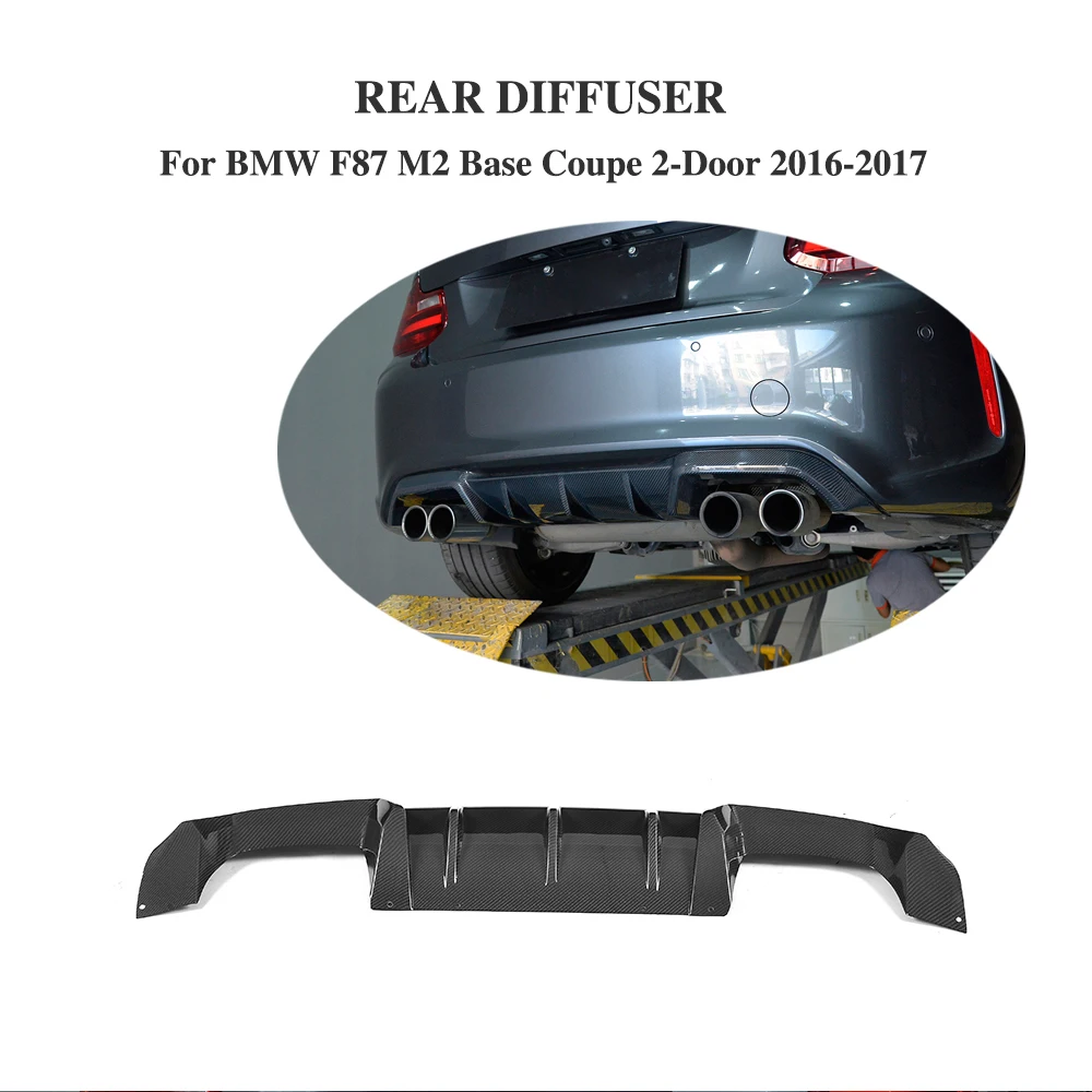 

Carbon Fiber Rear Race Diffuser Lip Spoiler for BMW F87 M2 Base Coupe 2-Door 2016-2017 P Style Car Accessories